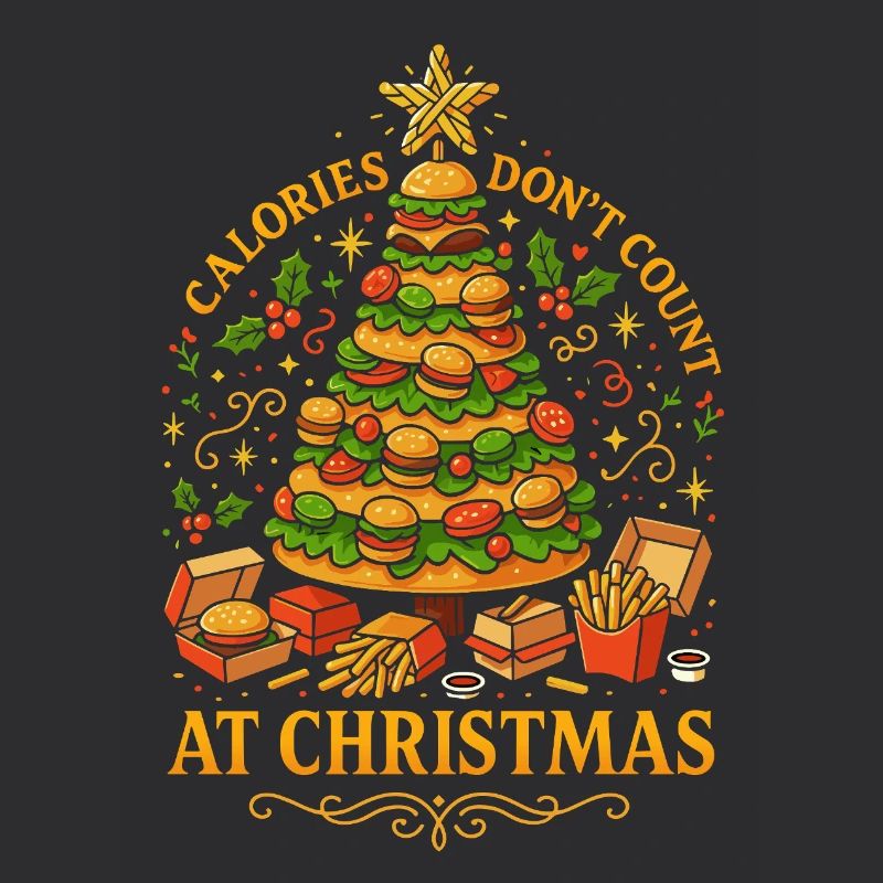 Calories Don't Count Xmas Burger Tree