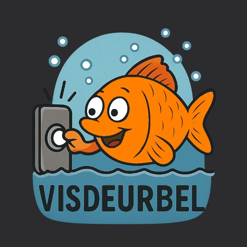 Pêche Fun Poisson Sonnette Dessin Animé Design