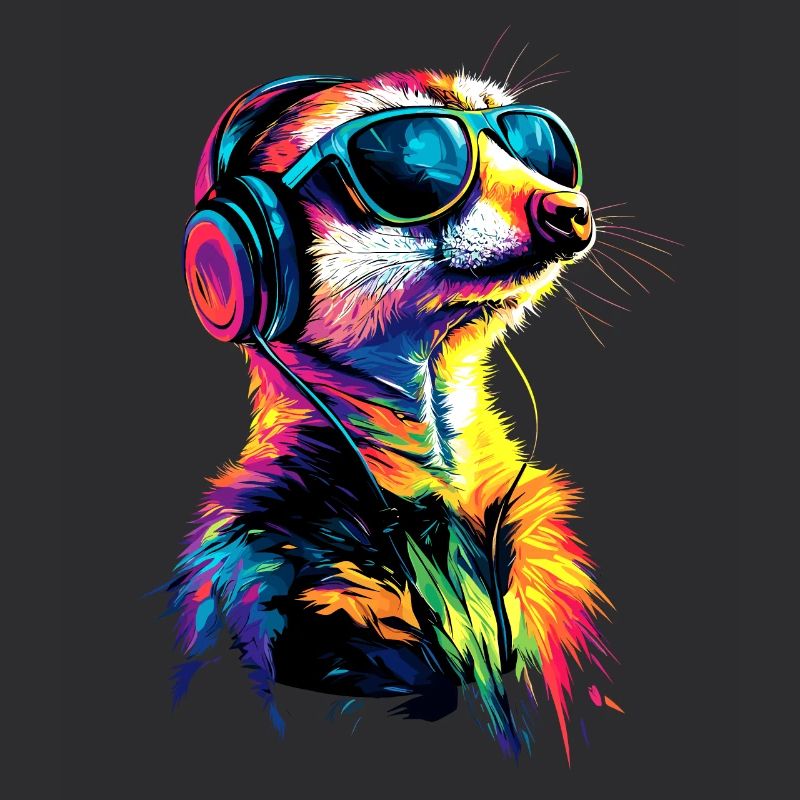 Lunettes de soleil suricate coloré mignon suricate