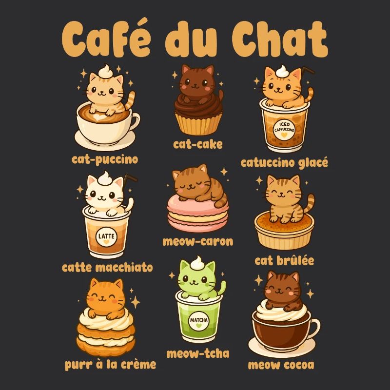 Café Du Chat Cute Cat Coffee Pun