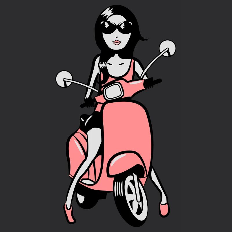 motorroller mädchen style look