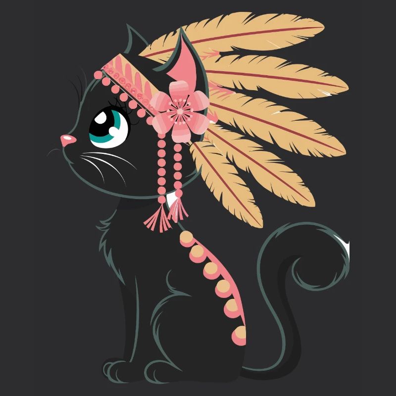 Boho Feder Katze