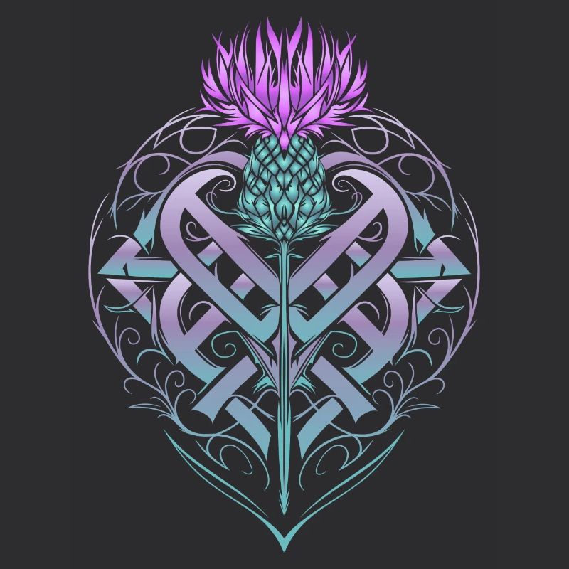 Distel Schild Celtic Knots Thistle Lover