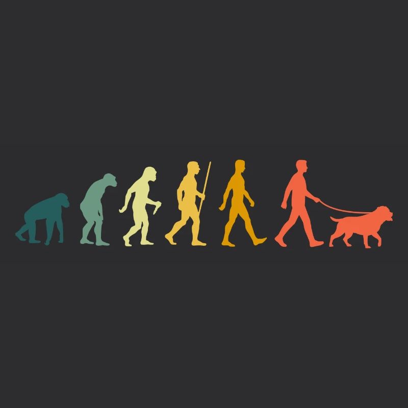 Rottweiler Evolution Retro Hund Gassi Gehen Hunde