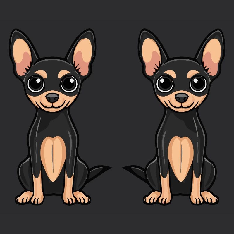 Pinscher Hund Comic