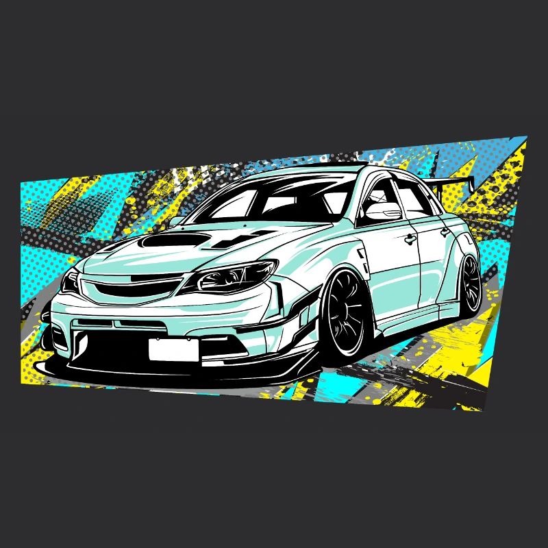 Car comic style