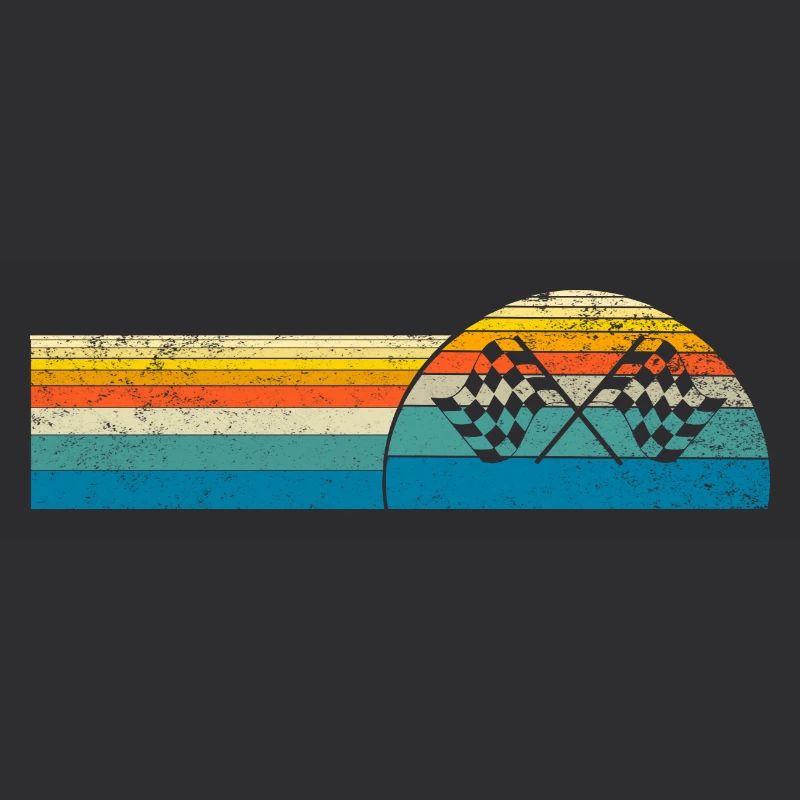 Drapeau de course Drapeau symbole icône Voitures Illustration