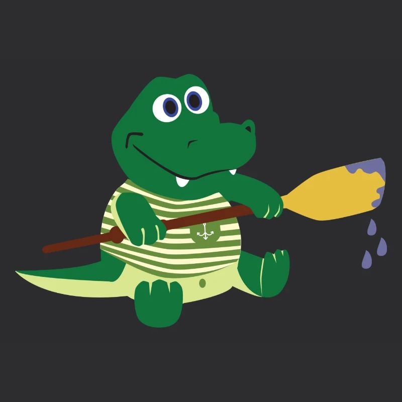Crocodile with paddle