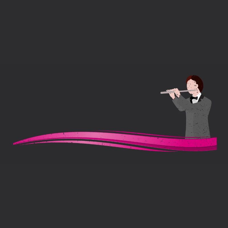 Flutist on Wave | Flute player on a wave