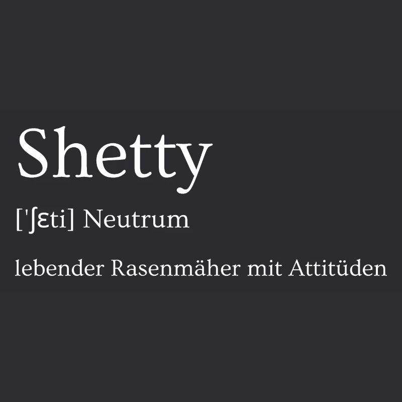 Shetty - lebender Rasenmäher mit Attitüden