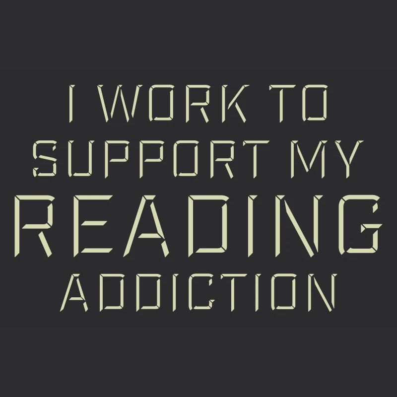 I Work To Support My Reading Addiction Books Logo