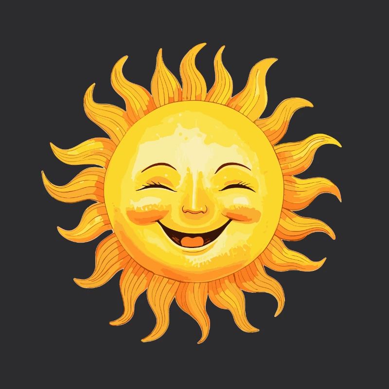Sun Smiling - Joyful Sunshine