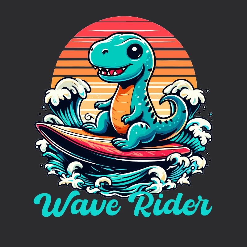 Mignon T-Rex Surfer Surfer Cadeau de surf