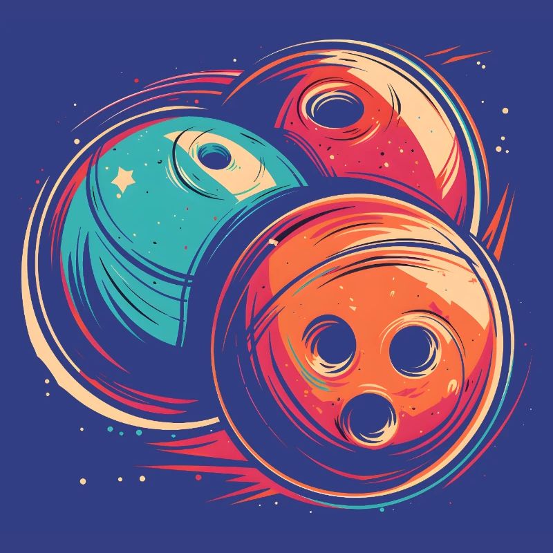Bowlingkugeln Synthwave