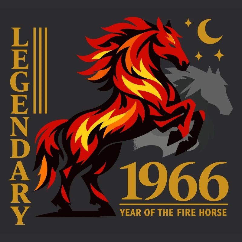 Cadeau mythique rétro de 60 ans de Fire Horse 1966