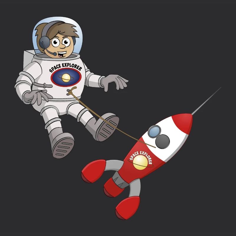 "L'astronaute et son vaisseau spatial"