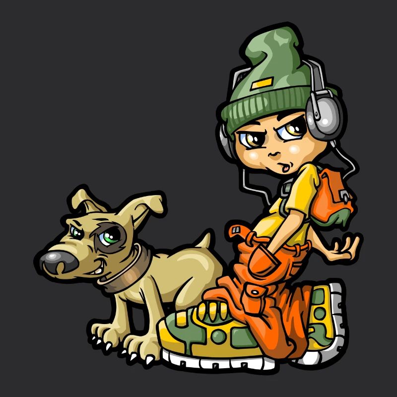 bboy and his dog