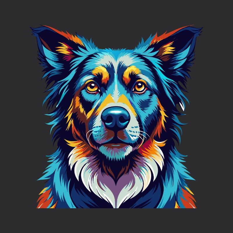 Schäferhund Hunderasse Bunte Karikatur Kawaii