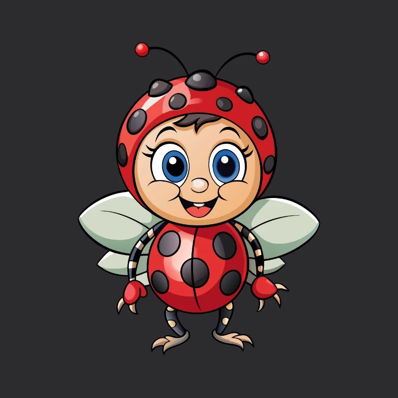 Ladybug Cute Cartoon Character Kawaii Clipart
