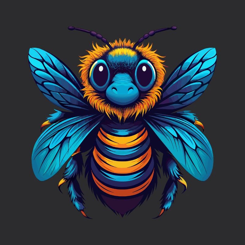 Bee Colorful Kawaii Cartoon Character Clipart