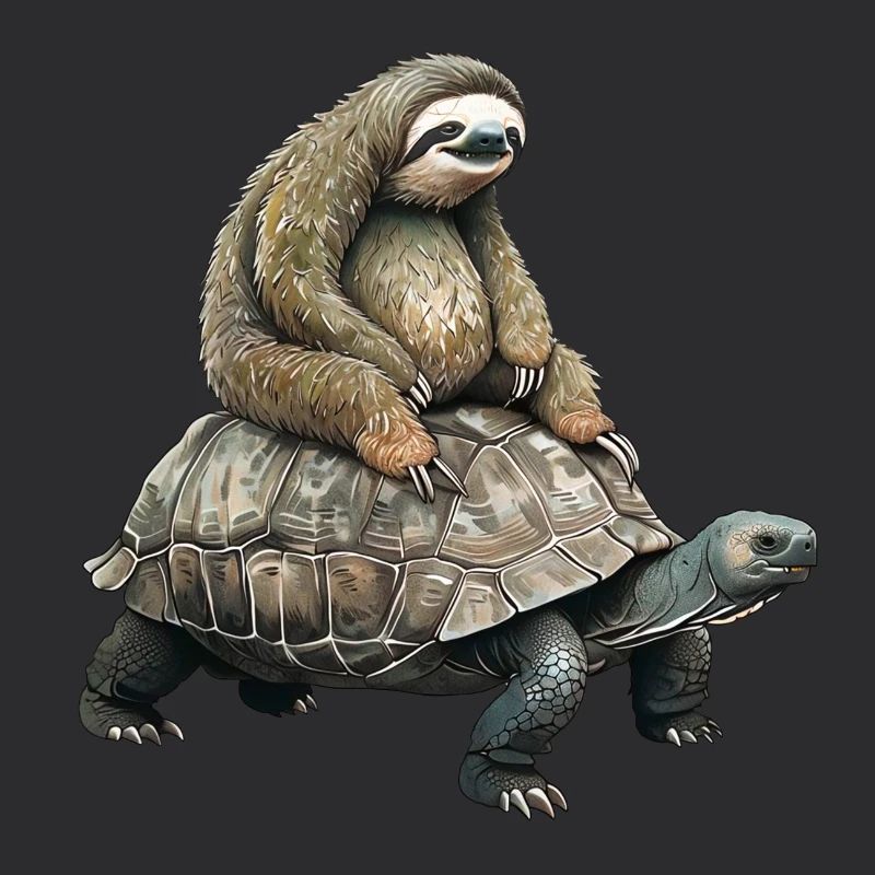 Paresseux sur tortue