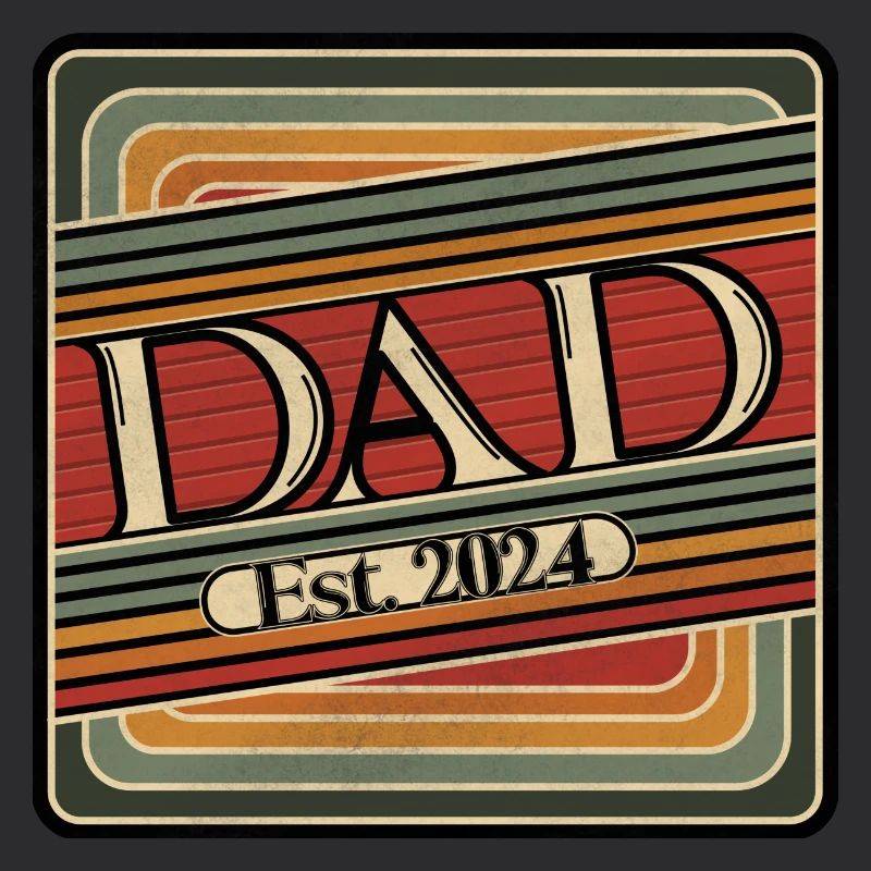 Dad Est. 2024 Retro Design