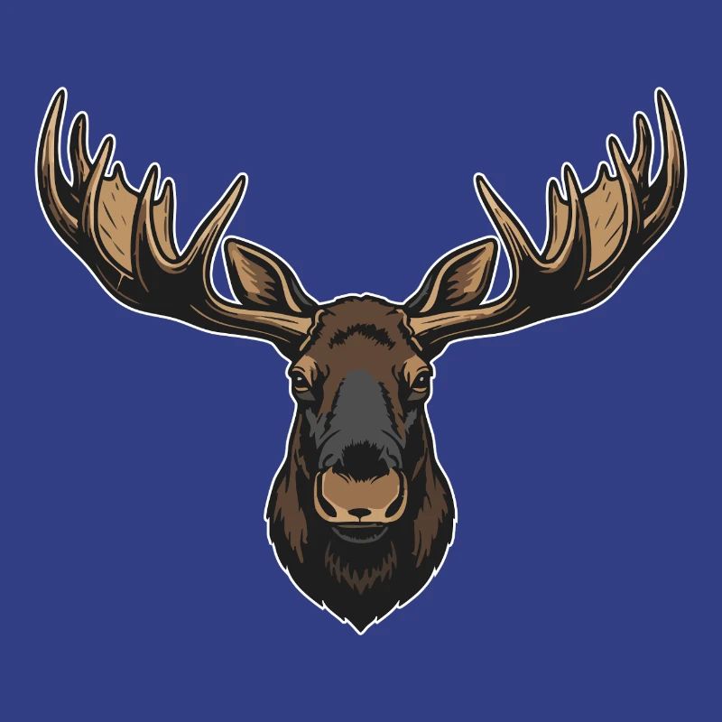 Majestic Elk Forest Logo Maskottchen Elch