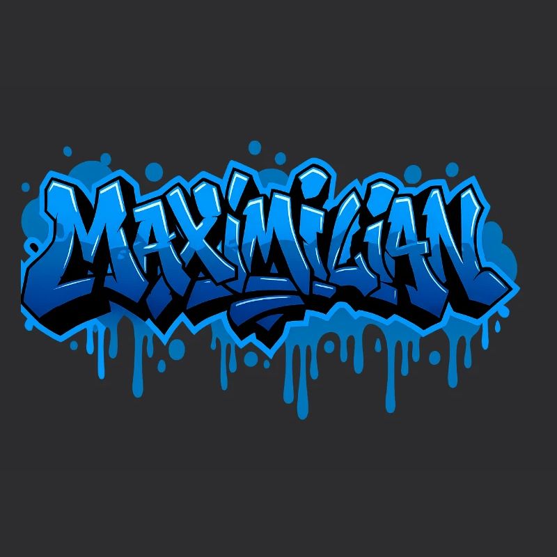 Graffiti MAXIMILIAN Name Gift Ideal Printabl