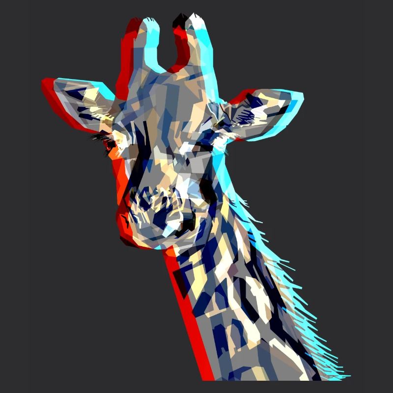 Giraffe with 3D effect