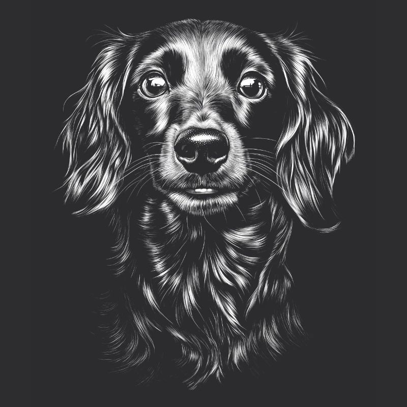Langhaardackel Portrait Hunde Hund Teckel
