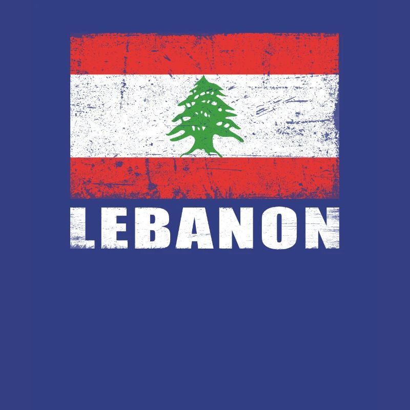 Liban Drapeau Grunge Liban Drapeau