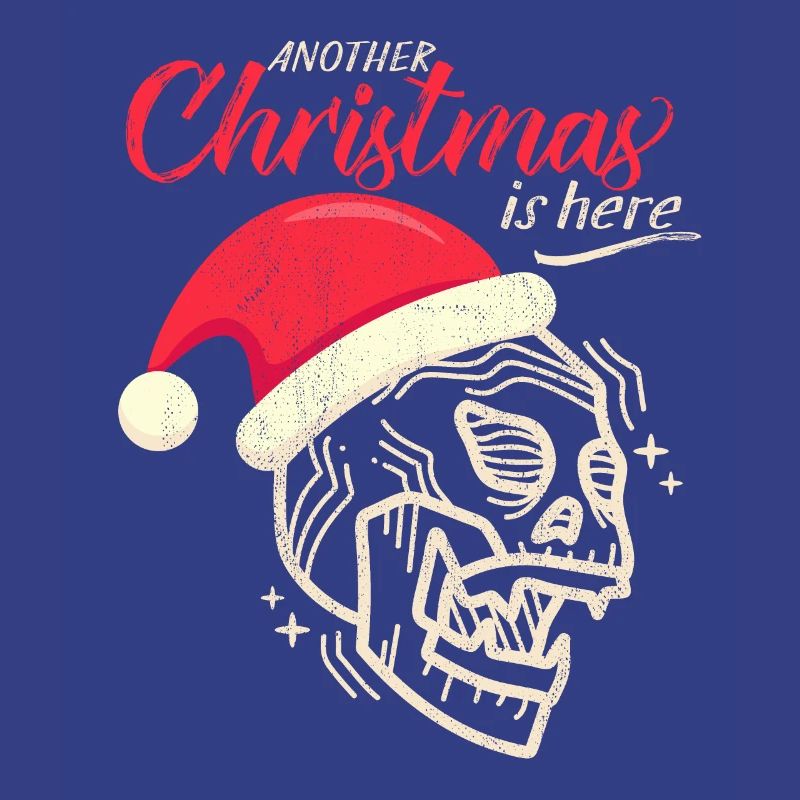 Crâne de Noël crâne, dicton drôle