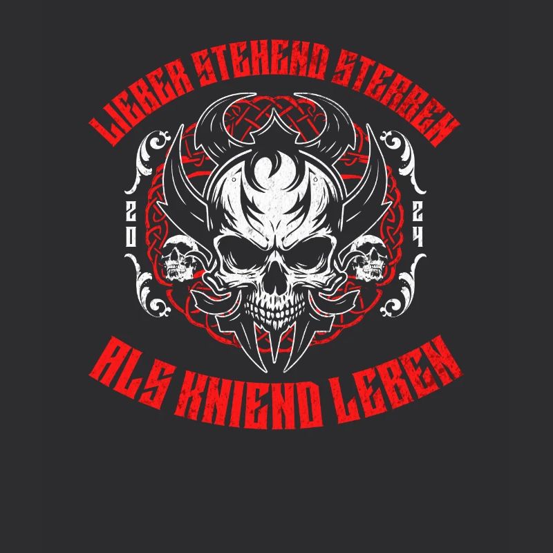 Skull Viking Design Prefer Standing Die 2024