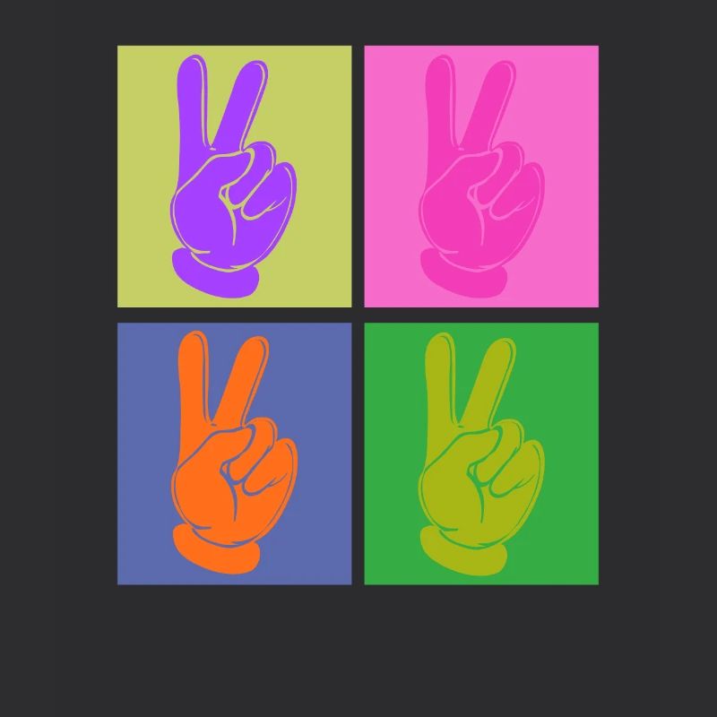 Bunter Friedensgriff Pop Art Design