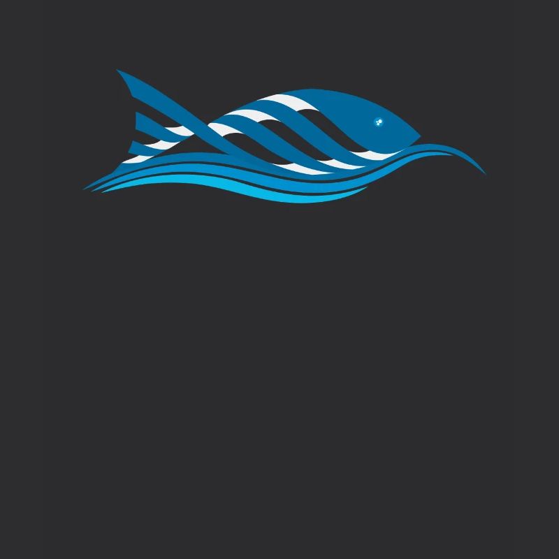 Fisch mitWellen Design Fish with Waves Design