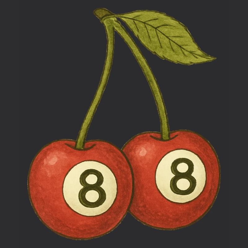 Kirsche 8 Ball Retro Pool Vibes Design