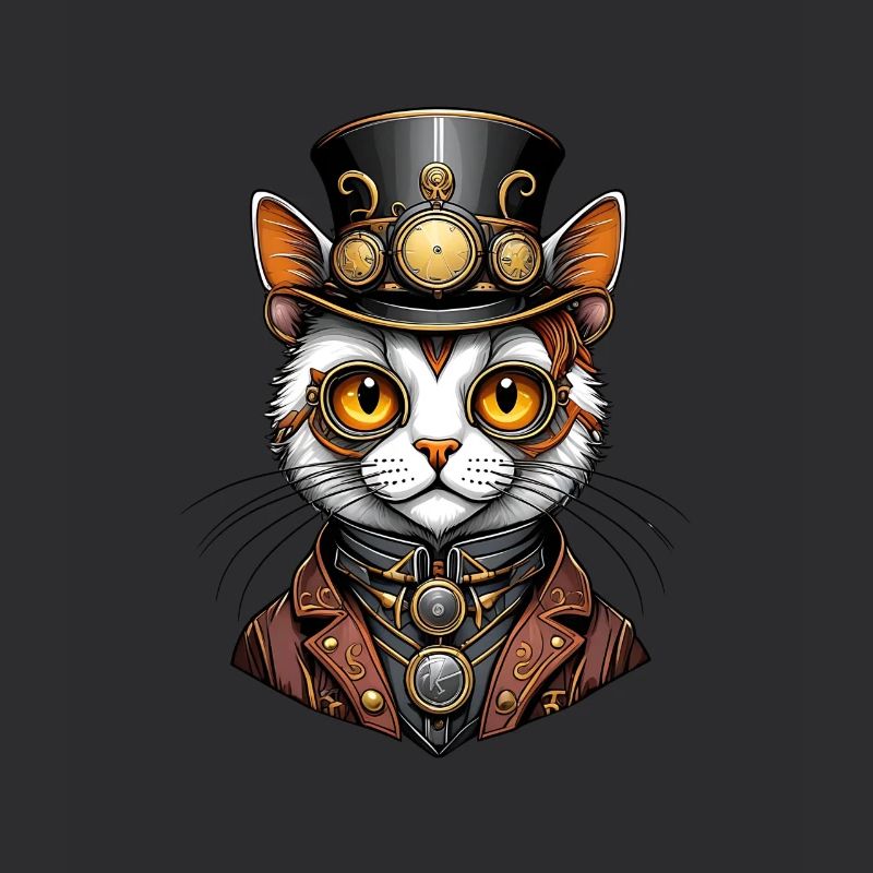 Chat steampunk