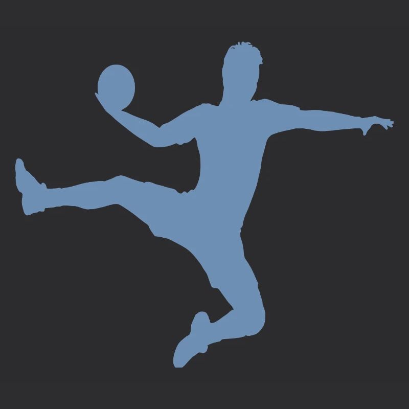 Silhouette de handball style minimaliste