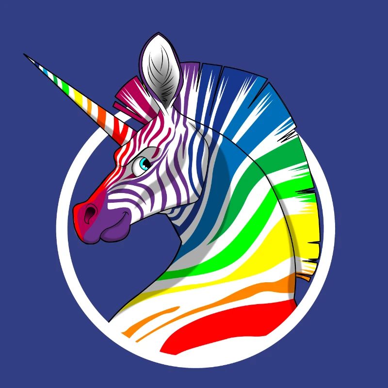 Regenbogen Einhorn Zebra