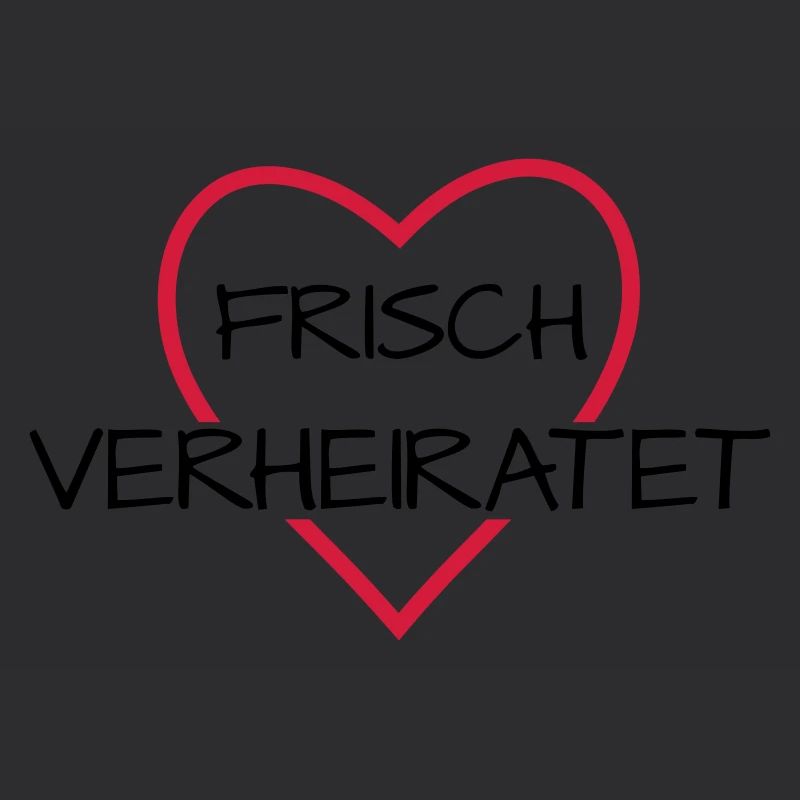 Frisch verheiratet Herz Hochzeit Hochzeitsreise