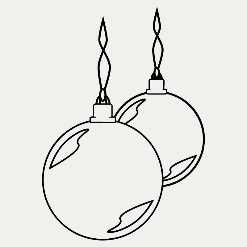 zwei Weihnachtskugeln