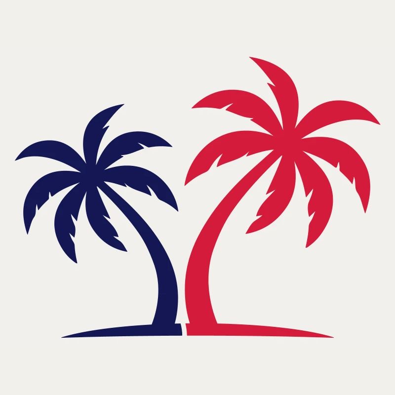 Île symbole de palmier