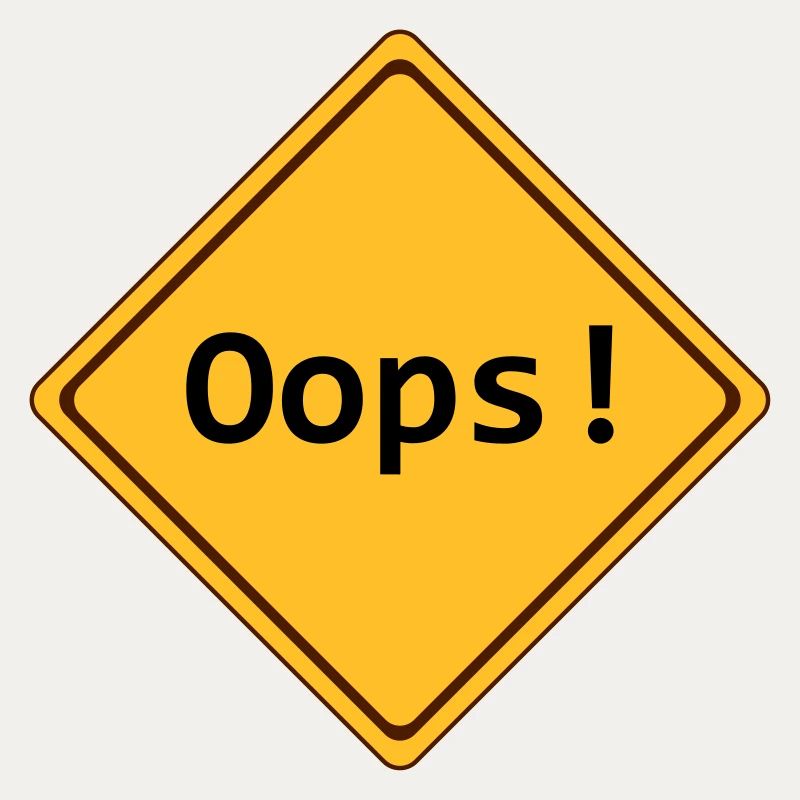 error, oops !, customizable
