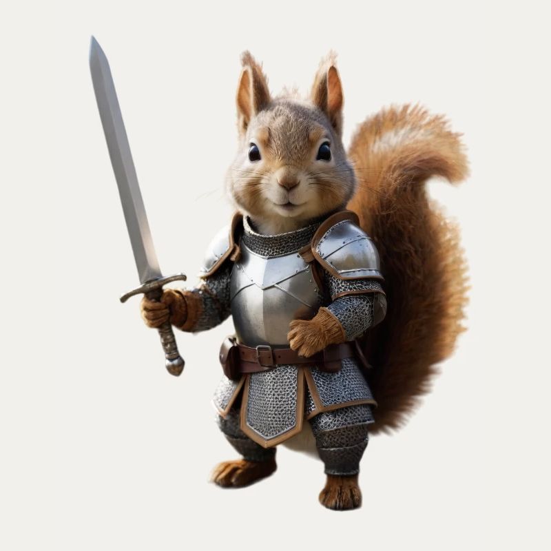 écureuil chevalier épée 3