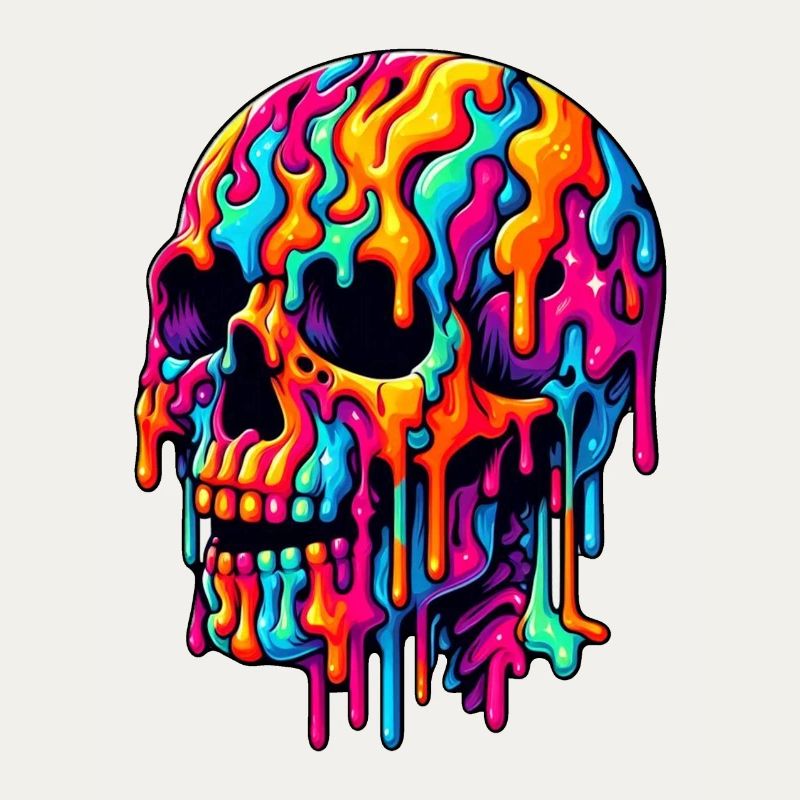 Lebendiger psychedelischer Schädel
