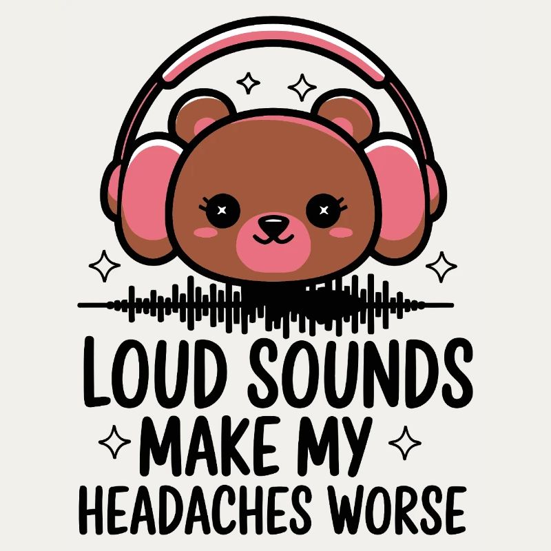 Bär mit Kopfhörern