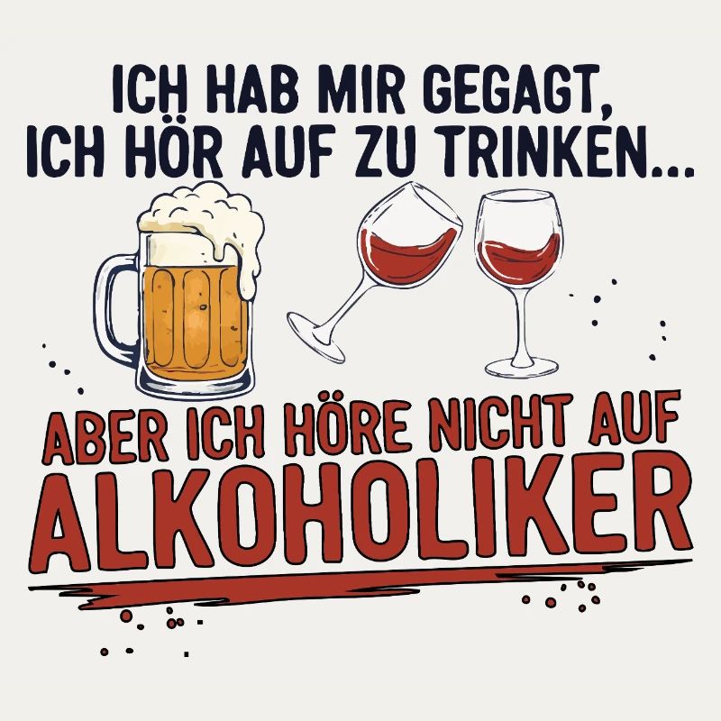 Witziger Trinkspruch mit Bier & Wein