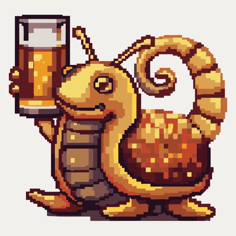 Snail Beer Pixel