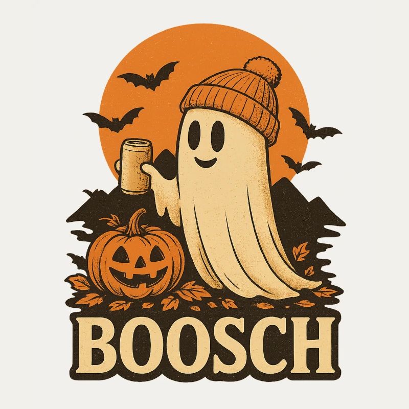 Ghost Busch Halloween Boosch effrayant Costume Tee