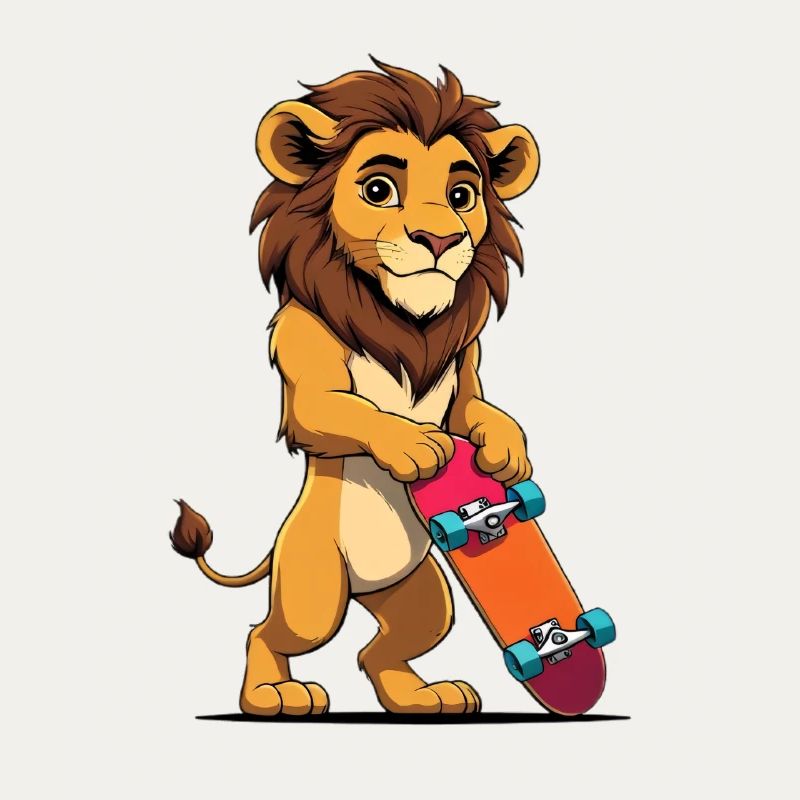 Löwenjunge Skateboard Power